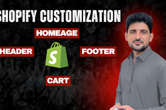 fix, edit shopify section, redesign homepage, footer, header, cart