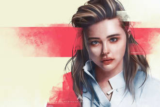 paint a realistic digital portrait