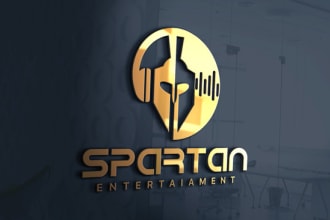 design 2 modern dj music, radio and entertainment logo