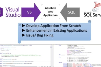 develop complete asp dot net mvc application with database, and bug fixing