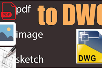 convert pdf, sketch or image to autocad file