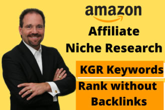 do amazon affiliate niche research using kgr keywords