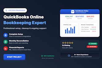 do monthly bookkeeping and accounting in quickbooks online