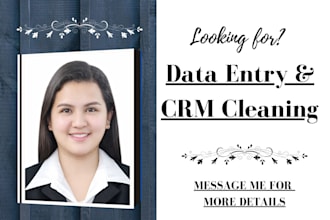 be your VA for data entry and data cleaning