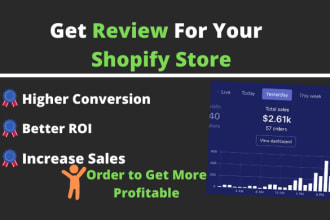 review your shopify store and improve conversion rate