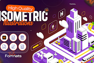 create 3d isometric illustrations and event map