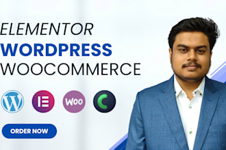 do wordpress website using elementor pro and woocommerce