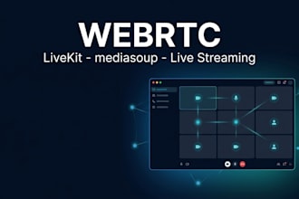 develop webrtc livekit mediasoup video calling and live streaming app