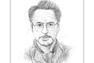 draw your portrait with scribble art in 24 hours