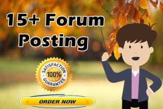 15 high authority worldwide forum posting backlinks