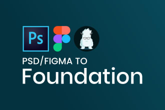 convert PSD, figma to zurb foundation