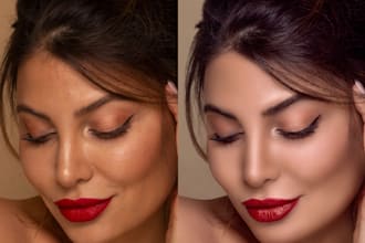 do professional high end photo portrait retouch