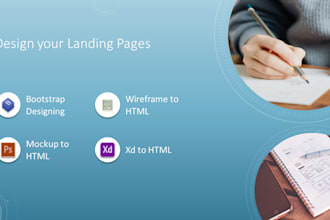 design your landing pages in HTML