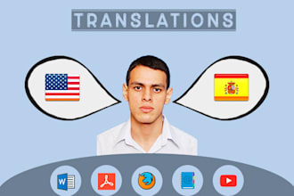 translate english to spanish, book, website, ebook, flyer ai