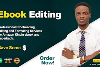proofread, edit, and format your ebook for amazon kindle