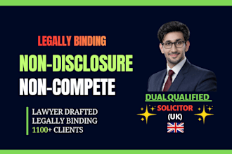 draft strong nda, non compete, confidentiality agreement