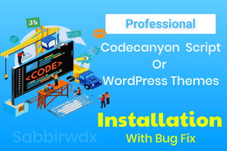 install any codecanyon envato themes or php script with data