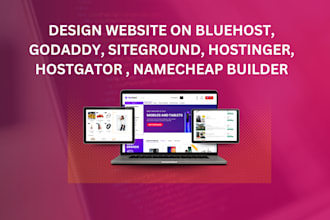 design website on bluehost godaddy siteground hostinger hostgator