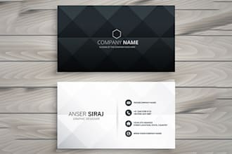make unique and professional business or visiting cards