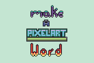 make text with pixel art style