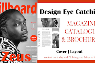 design eye catching magazine,catalogue cover and layout