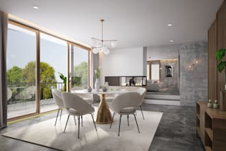 detailed design, realistic rendering for your interior space