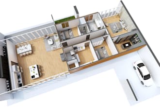 do 3d floor plan and rendering