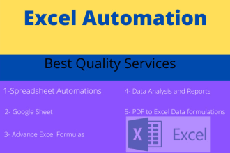 automate,create, develop and enhance your excel spreadsheet