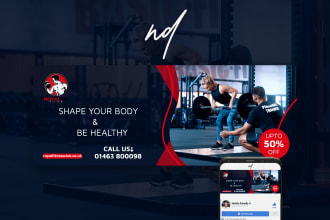 design modern cover for facebook and linkedin