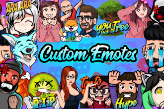 create your twitch emotes , badges subbadges mixer emojies