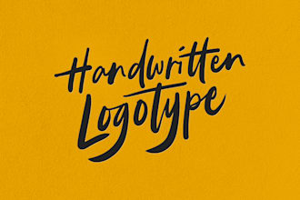 create a casual handwritten logotype
