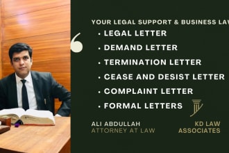 review and write demand termination cease and desist and complaint letters