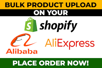 bulk upload your alibaba aliexpress shopify listings