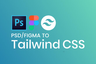 convert PSD, figma to tailwind CSS