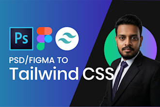 convert PSD, figma to tailwind CSS