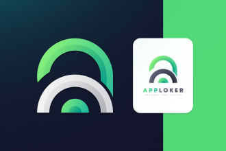design initial letters name logo with colorful gradient style
