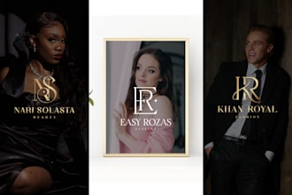 design modern luxury fashion, clothing brand, and monogram logo