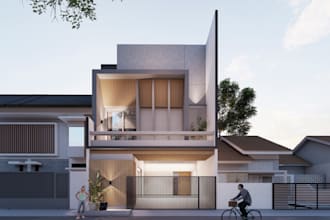do architecture, building exterior 3d model and rendering