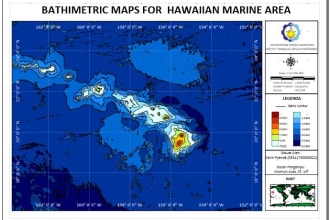 create bathymetry maps around the world in 2d or 3d