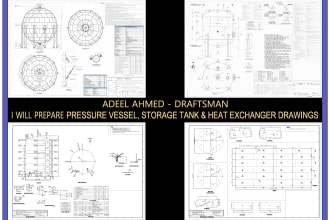 pressure vessel, storage tank and heat exchanger drawing services