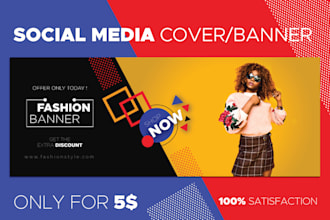 create unique professional banner, web banner ads, facebook cover