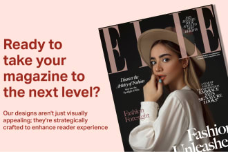 design professional magazine cover and layout with in 24 hours