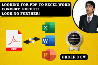 convert pdf to excel and ms office file to pdf