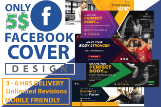 design a professional facebook cover, youtube or web banner