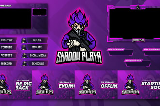 design twitch overlay and logo for your stream