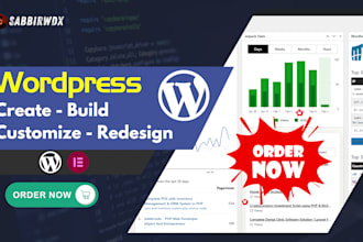 create design customize rebuild redesign fix wordpress website