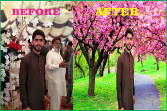 add or remove person, objects, edit photo using photoshop