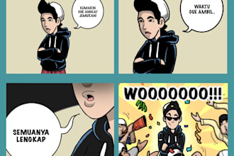 draw cartoon comic strip
