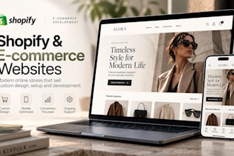 build a shopify or custom ecommerce website and online store
