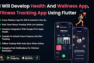 develop health and fitness app, wellness app using flutter
